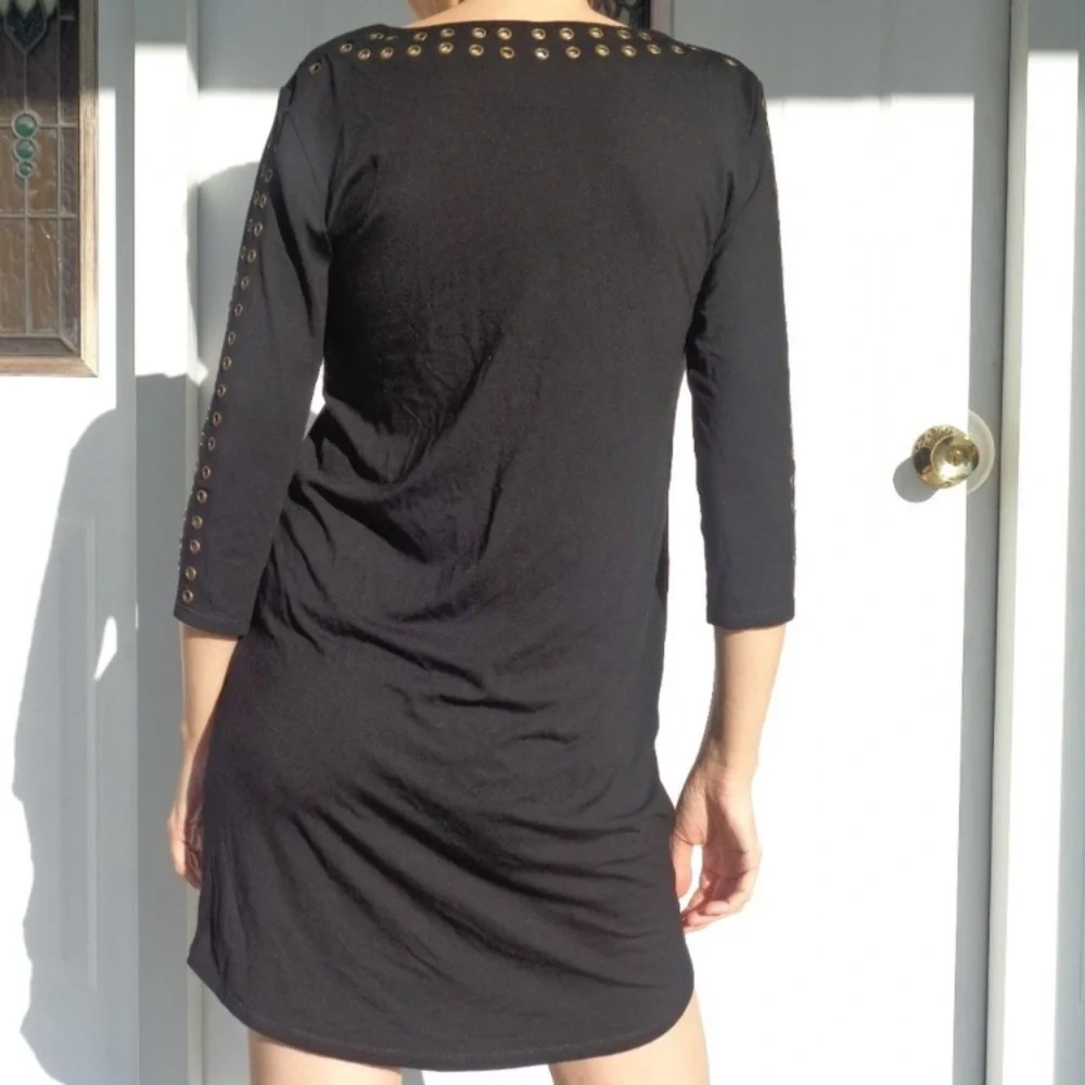 RACHEL Rachel Roy dress black with metal accents pullover party size S - Picture 6 of 14